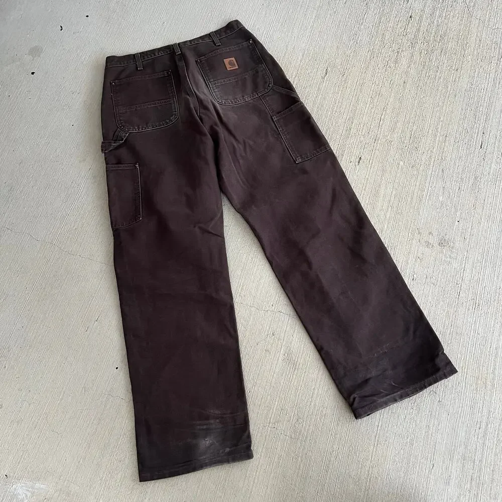 Carhartt B136 DKB faded brown double knee work wear carpenter pants